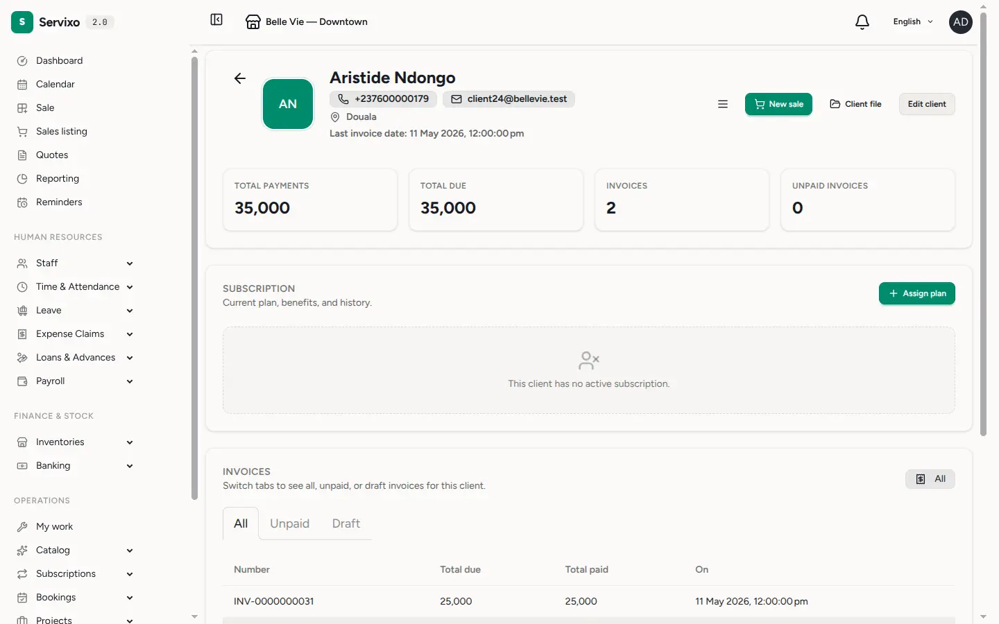 A client profile